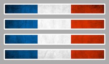 4 x FRENCH FRANCE FLAG STRIPS 11cmX1cm STICKER STICKER CAR AA157