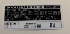CB500 K1/K2 TIRE INFO REPRODUCTION DECAL CB500 FOUR CB500F 500/4