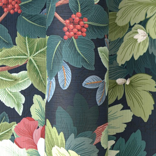 Papier peint multicolore bleu - papier,