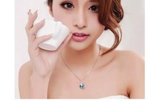 Collier Coeur Strass Femme Fille Chaine Pendentif Cristal Cadeau Fête des Mères