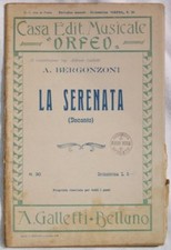 BERGONZONI LA SERENATA SHEET MUSIC ORCHESTRA FOX TROT 1928