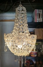Travel Crystal Tassels Chandelier Large Diameter 36cm Fully Restore 