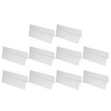  Lot de 10 plaques nominatives transparentes pour bureau - Panneau double face