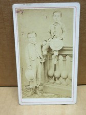 TWINS TWINS Antique Photographs Twins Representing Business Card