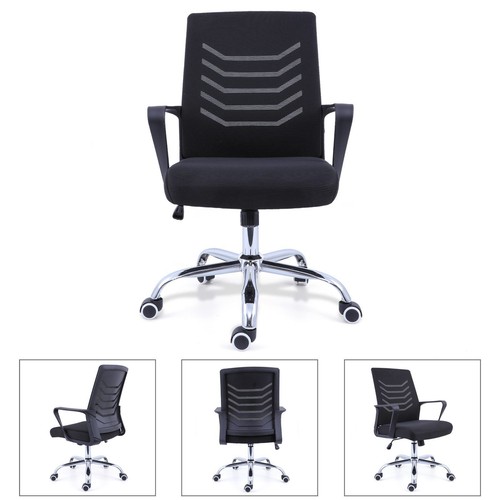 Chaise bureau pivotante noire