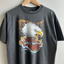 1987 Harley Davidson 3D Emblem REPRINT T-shirt Eagle Claw Men's Vintage Faded L
