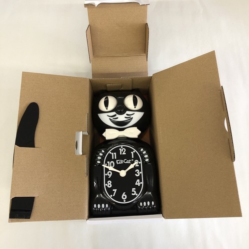 Black kit cat clock full - black,