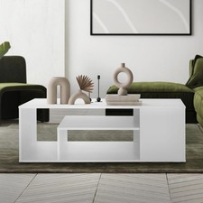 Table basse blanc salon table