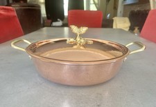 Ruffoni Historia Hammered Copper 3.5 Qt Chef Braiser Pan Acorn Knob Lid - ITALY