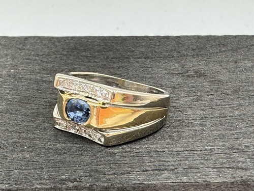 Superbe bague saphir - bague, diamants