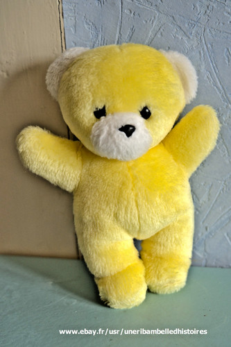 Peluche ours nounours jaune - peluche,