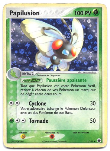 Carte pokémon papilusion - pokémon,