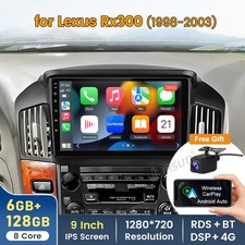 Camera 6+128GB Car Stereo Radio Carplay For Lexus RX300 1998-2003 Android 4G GPS