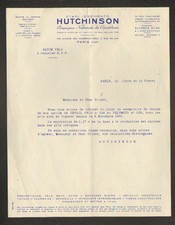 PARIS (VIII°) BICYCLE TIRES MOTORCYCLE AUTOMOBILE "HUTCHINSON" in 1950