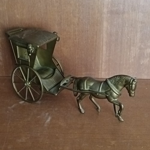 Cheval calèche laiton - cheval, en