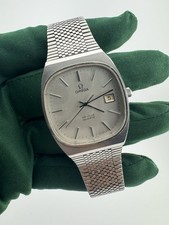 OMEGA De Ville Reference 192.0035 Cal.1342 Quartz Silver Date Mens VintageWatch