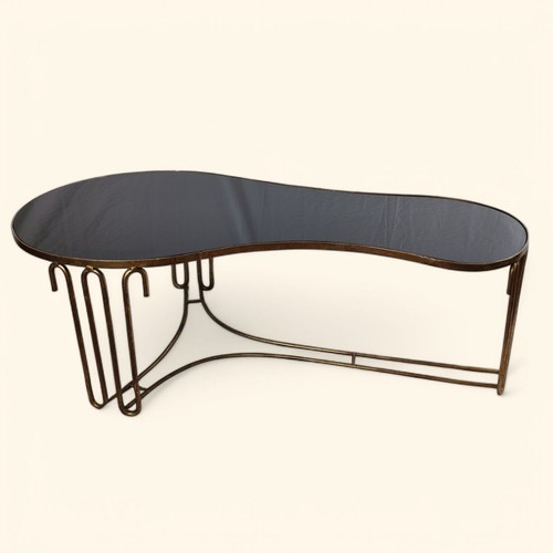 Coffee table gilded metal - in,