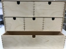 Ikea Wooden Chest Of 6 Drawers Storage Jewellery Box Multi-Use Moppe NEW