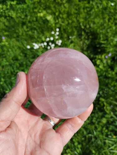 Quartz rose forme sphère - rose,
