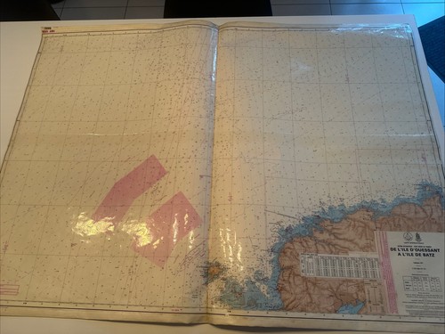 Carte marine plastifiée rare - plastifiée,