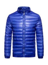 Blouson D'Aviateur Duvet Sport Sintetique Mode Homme Bleu Court Mode Chaud 1059