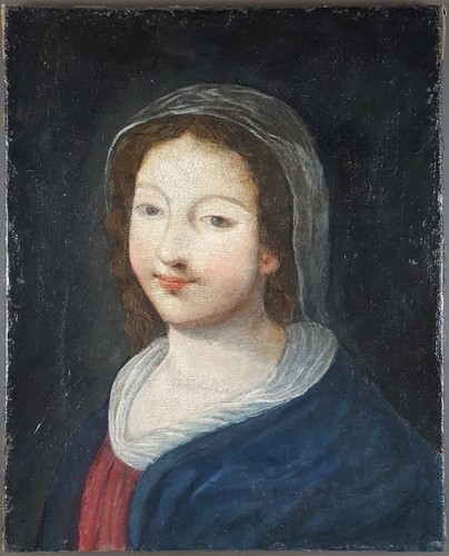 Ancien tableau portrait de - "portrait,