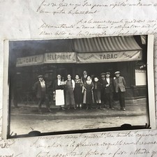 Photo Card Server Bar Tobacco Coffee Billiards Front Early 20th Century