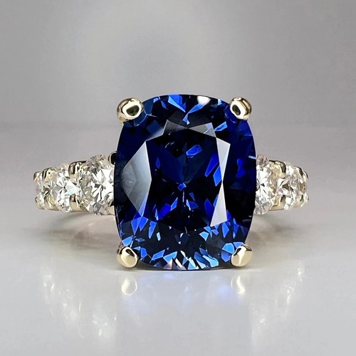 Bague diamant saphir - , bleu