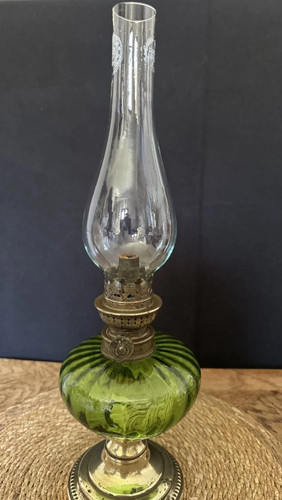 Lampe pétrole verre - lampe,