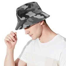 Bob Camouflage homme femme résistant aux UV Chapeau pliable Taille M Gris