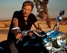 Photo Johnny Hallyday Rock Motorcycle Harley Ducati Eddy Smet Vartan Rivers Cloclo 