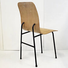 VINTAGE 1950 WOOD & STEEL CHAIR DLG JEAN PROOF STONE GUARICHE 50S 1950S