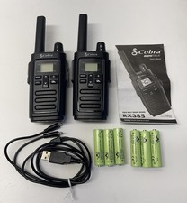 Cobra RX385 32 Mile Range Walkie Talkie - Black, Pair