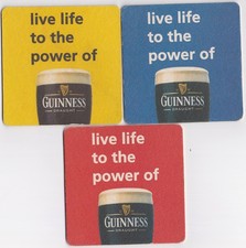 lot de 3 sous bock Guinness