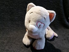 Doudou peluche chat cocard