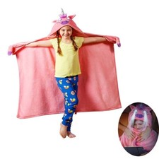 Plaid Poncho Licorne à