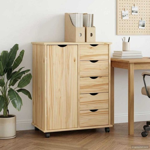 Cabinet roulant avec roue bois - roulant,