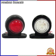 2 x 12V 24V 2 LED ROUGE ET