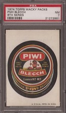 PSA 7 1974 TOPPS WACKY PACKS PIWI BLECCH 6TH SERIES