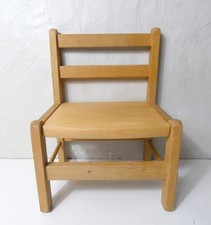 petite chaise vintage COMBELLE en bois pour enfant