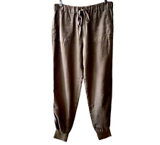 Joie Womens Fatigue Green Brown Linen Stuva Drawstring Pockets Jogger Pants XS