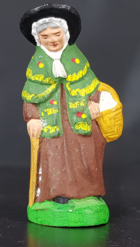 Santon argile femme âgée - santon,