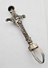 VINTAGE ANNEES 50 PINCE A SUCRE CRABE AVEC POUSSOIR EN METAL ARGENTE FONCTIONNE