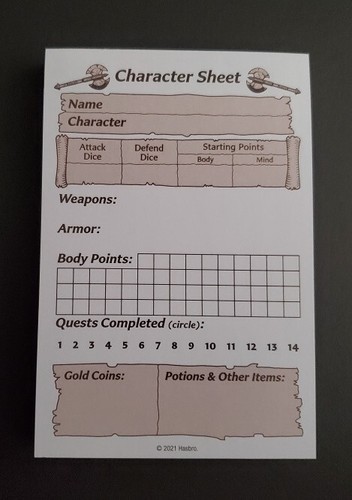Heroquest complete character - heroquest,