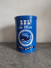 Vintage La Baleine Sea Salt Metal Box.