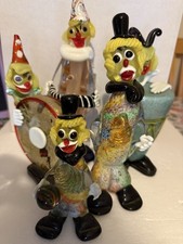 MURANO Blown Glass Clown Lot Of 5 HARD TO FIND ONES!! ** NICE ! **