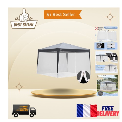Tonnelle 3x3m moustiquaire - tonnelle,