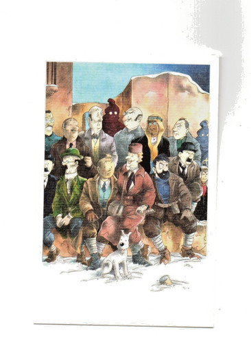 Carte postale tintin la - ,