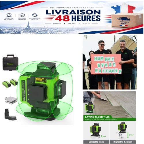 Huepar niveau laser 360 4d - huepar, 360°