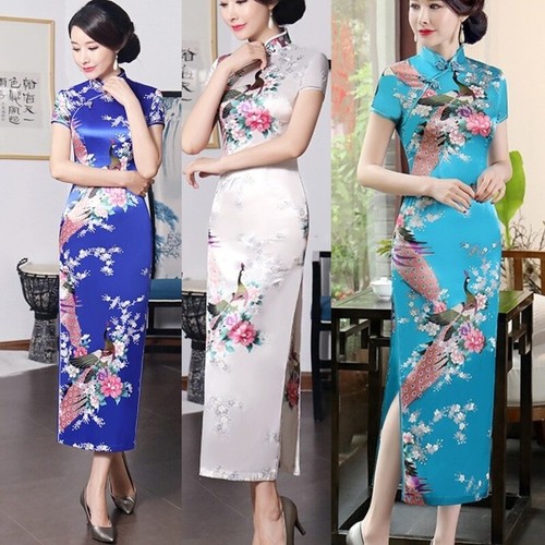 Robe slim soie - en, florale
